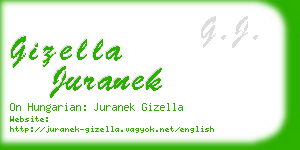 gizella juranek business card